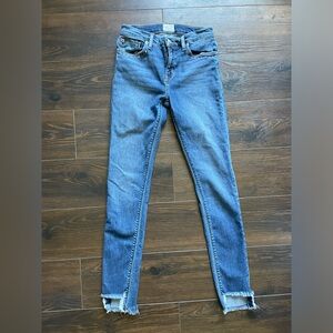 Hudson skinny embroidered denim